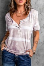 Load image into Gallery viewer, Tie-Dye Henley T-Shirt
