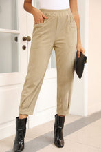 Load image into Gallery viewer, Ribbed Front Pocket Elastic Waist Pants
