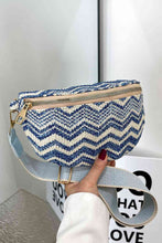 Load image into Gallery viewer, Adored Chevron Straw Sling Bag
