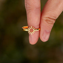 Load image into Gallery viewer, Sun Shape 18K Gold-Plated Ring
