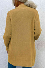 Load image into Gallery viewer, Open Front Rib-Knit Cardigan with Pockets
