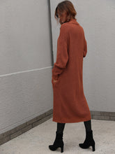 Load image into Gallery viewer, Waffle Knit Open Front Duster Cardigan With Pockets
