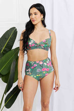 Load image into Gallery viewer, Marina West Swim Take A Dip Twist High-Rise Bikini in Sage
