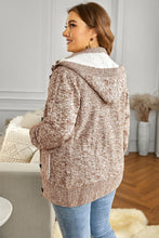 Load image into Gallery viewer, Cable-Knit Fleece Lining Button-Up Hooded Cardigan
