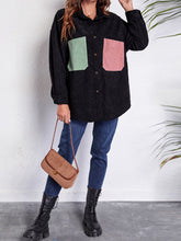 Load image into Gallery viewer, Patch Pocket Dropped Shoulder Shirt Jacket
