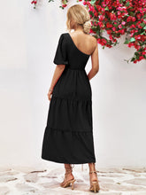 Load image into Gallery viewer, Smocked One-Shoulder Midi Dress
