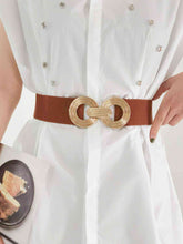 Load image into Gallery viewer, Geometric Buckle Elastic Wide Belt
