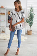 Load image into Gallery viewer, Swiss Dot Round Neck Blouse
