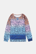 Load image into Gallery viewer, Gradient Leopard Contrast Stitching Sweatshirt
