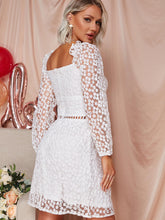 Load image into Gallery viewer, Cutout Tie Front Zip-Back Lace Dress
