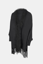 Load image into Gallery viewer, Fringe Open Front Long Sleeve Poncho
