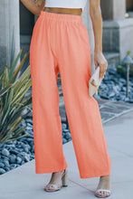 Load image into Gallery viewer, Textured Wide Leg High Waist Pants
