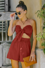 Load image into Gallery viewer, Smocked Frill Trim Tube Top and Shorts Set
