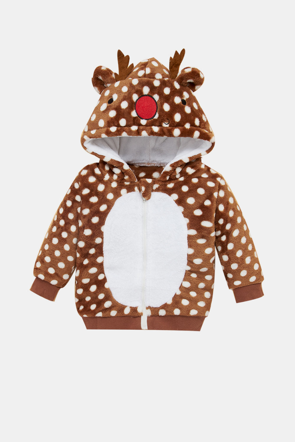 Boys Rudolph Feature Polka Dot Hooded Coat