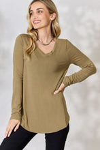 Load image into Gallery viewer, Zenana Full Size V-Neck Long Sleeve T-Shirt
