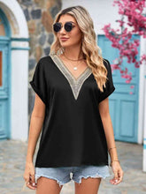 Load image into Gallery viewer, V-Neck Cuffed Blouse
