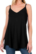 Load image into Gallery viewer, Full Size Spaghetti Strap V-Neck Flowy Tunic Cami
