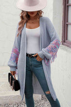 Load image into Gallery viewer, Fringe Sleeve Dropped Shoulder Cardigan
