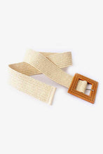 Load image into Gallery viewer, Square Buckle Elastic Braid Belt

