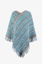 Load image into Gallery viewer, V-Neck Fringe Hem Poncho
