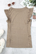 Load image into Gallery viewer, Striped Flutter Sleeve Tank
