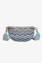 Load image into Gallery viewer, Adored Chevron Straw Sling Bag
