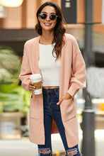 Load image into Gallery viewer, Drop Shoulder Ribbed Trim Open Front Cardigan
