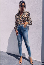 Load image into Gallery viewer, Leopard Printed Button Down Blouse

