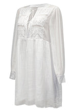 Load image into Gallery viewer, Lace Detail Tie Neck Mini Dress
