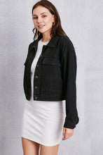 Load image into Gallery viewer, Button Up Dropped Shoulder Denim Jacket
