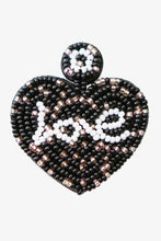 Load image into Gallery viewer, LOVE Beaded Heart Earrings
