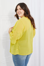Load image into Gallery viewer, Melody Just Breathe Full Size Chiffon Kimono in Yellow
