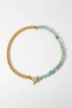 Load image into Gallery viewer, Stainless Steel Half Bead Half Chain Necklace
