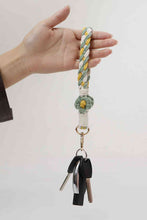 Load image into Gallery viewer, Floral Braided Wristlet Key Chain
