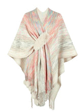 Load image into Gallery viewer, Heathered Fringe Hem Poncho
