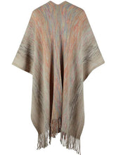 Load image into Gallery viewer, Heathered Fringe Hem Poncho
