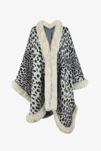 Load image into Gallery viewer, Leopard Open Front Poncho
