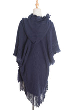 Load image into Gallery viewer, Fringe Hem Hooded Poncho
