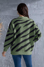 Load image into Gallery viewer, Animal Element Round Neck Dropped Shoulder Sweater
