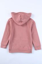 Load image into Gallery viewer, Girls Zip-Up Drawstring Hooded Jacket with Pockets
