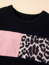 Load image into Gallery viewer, Leopard Color Block Top and Joggers Set
