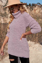Load image into Gallery viewer, Popcorn Knit Turtleneck Sweater
