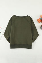 Load image into Gallery viewer, Girls Raglan Sleeve Ribbed Trim Sweatshirt
