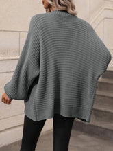 Load image into Gallery viewer, Button Down Horizontal-Ribbing Longline Cardigan
