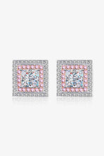 Load image into Gallery viewer, Moissanite Square Stud Earrings
