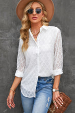 Load image into Gallery viewer, Curved Hem Button-Up Long Sleeve Shirt
