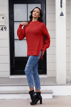 Load image into Gallery viewer, Round Neck Slit Sweater
