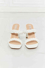 Load image into Gallery viewer, MMShoes In Love Double Braided Block Heel Sandal in White
