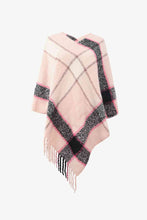 Load image into Gallery viewer, Plaid Fringe Detail Poncho
