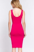 Load image into Gallery viewer, ACTIVE BASIC Ribbed Round Neck Tank Dress
